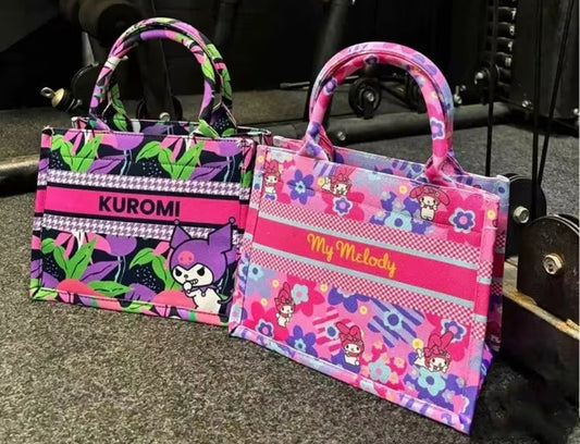 KUROMI/ My Melody floral Handbag